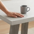 thumbnail image 2 of Carolina Rectangular Concrete Top Bar Table with Brushed Acacia Base in Grey, 2 of 5