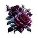 thumbnail image 2 of Women'S Floral Rose Print T-Shirt, Casual Crew Neck Short Sleeve Top, 100% Cotton Knit Fabric, all Season Fashion, 2 of 7