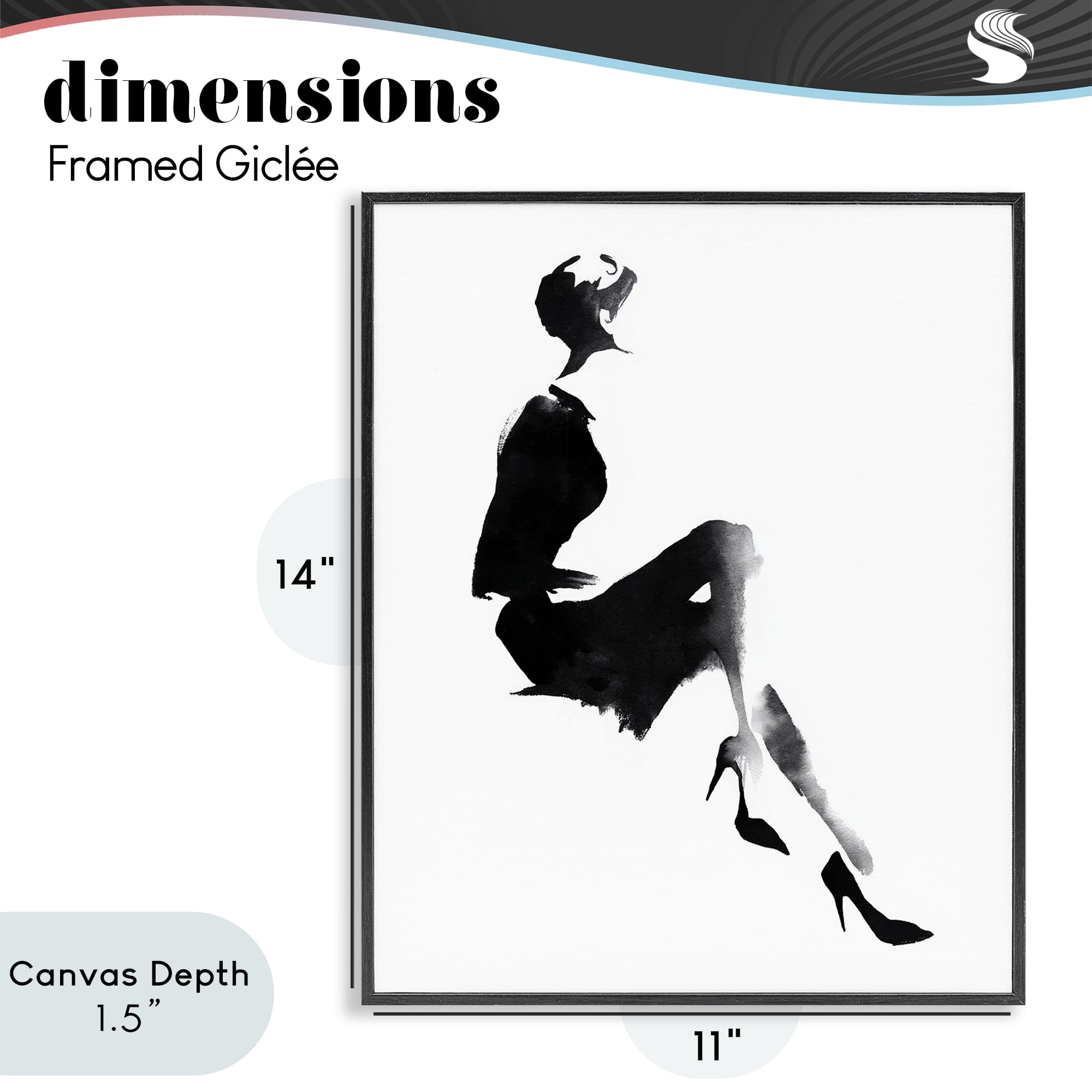 Stupell Industries Chic Silhouette Noir Black Framed Giclee Art, design by Svetlana Aleynikova