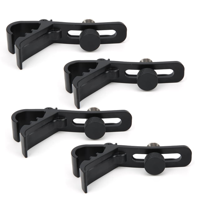 Clip a prueba de golpes para tambor, 4 piezas Clip de micrófono para tambor Clip de seguridad para micrófono para tambor Abrazadera a prueba de golpes para tambor Características mejoradas