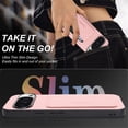 thumbnail image 6 of For Google Pixel 10 Pro XL Wallet Case Ultra-Slim Profile Vintage Leather Texture, Wallet For Women Men Card Holder Magnetic Clasp Kickstand Folio Case,Pink,For Pixel 10 Pro XL, 6 of 7