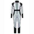 thumbnail image 3 of iiniim Girls Alien Robot Dance Outfit Metallic Long Sleeve Zip Neck Jumpsuit Silver 16, 3 of 6