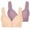 Beige, variant on Front Closure Bras for Older Women 2 Pack Wireless Cami Bra Comfort Full Coverage Underwear Plus Size Sleep Bra