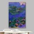 thumbnail image 3 of Canvas Print Wall Art Water Lilies Claude Monet Classical Illustrations Fine Art Decorative Vintage Watercolors Pastel Multicolor Zen for Living Room, Bedroom, Office, 3 of 3