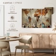 thumbnail image 5 of Elephant Stock Rusty World Map Wall Art - Horizontal Multi Panel Canvas - Living Room Wall Decor - Map Multi Panel - Orange And Beige Decor - 45" x 28", 5 of 8