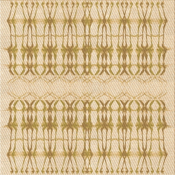 Ahgly Company Indoor Square Patterned Golden Blonde Gold Area Rugs, 8' Square