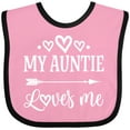 thumbnail image 3 of Inktastic Auntie Loves Me Baby Clothes Boys or Girls Baby Bib, 3 of 4