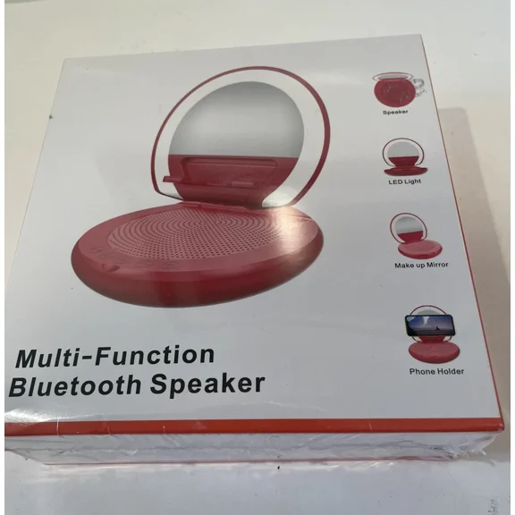RHEA- Multi-Function Portable Bluetooth Speaker Makeup Mirror Led Light
