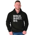thumbnail image 3 of Worlds Okayest Bro Sibling Brother Hoodie Hooded Sweatshirt Men Brisco Brands S, 3 of 5
