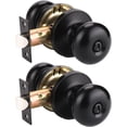 thumbnail image 1 of Matte Door Knob Passage Function Passage Door Knob for Hall and Closet Door Lockset NonLocking Round Ball Doorknob Colonial Style Door Handle Knob Left and Right Open, 1 of 6