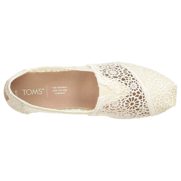 Women's TOMS Alpargata 3.0 Moroccan Crochet Slip On Shoe Natural Moroccan Crochet Fabric