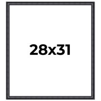 28x31 Frame Black Real Wood Picture Frame Width 1.25 inches | Interior Frame Depth 0.5 inches |