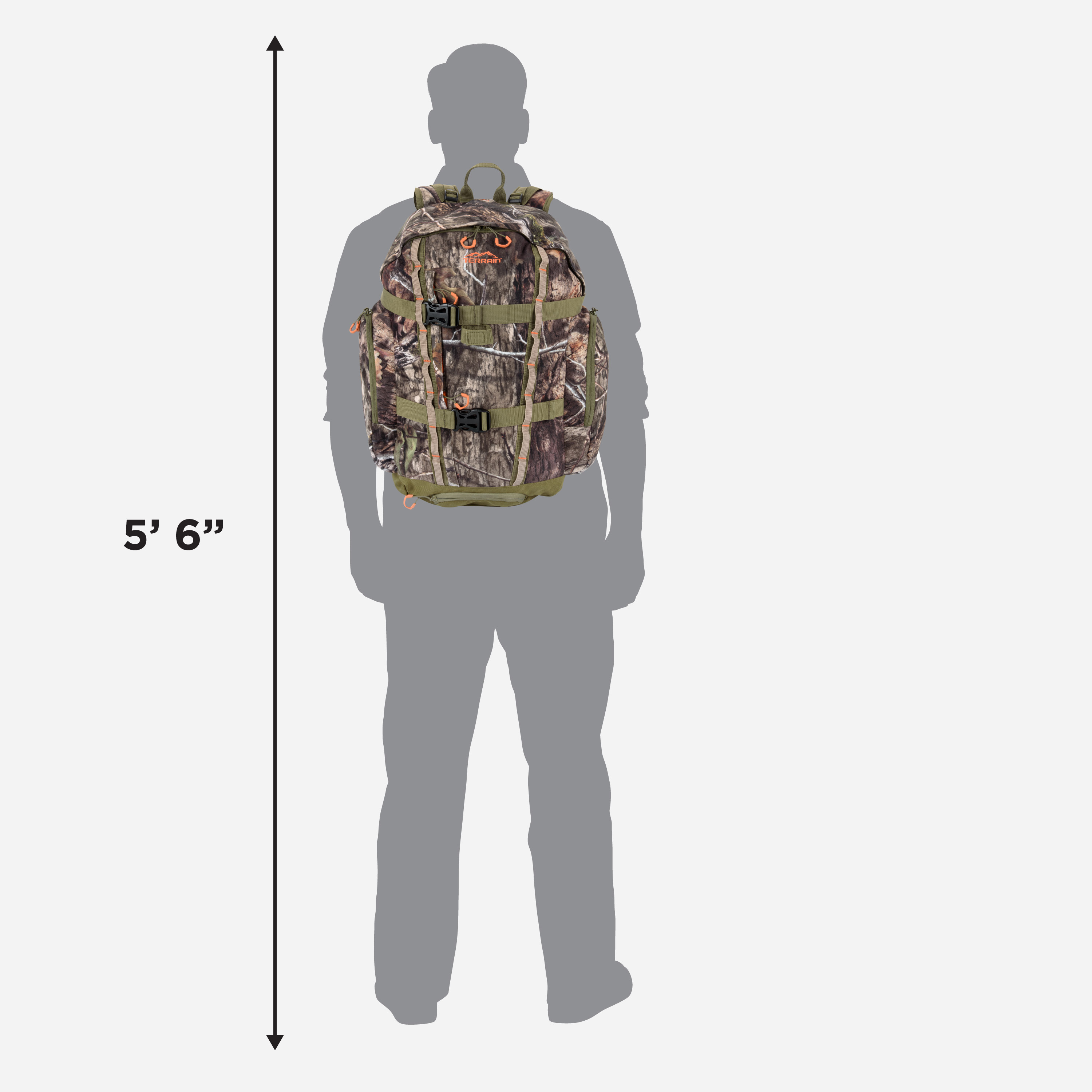 Terrain Knoll Day Pack by Allen in Olive and Mossy Oak Break-Up Country, L, Adjustable & Breathable - image 3 of 12