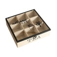 thumbnail image 2 of Wooden Tea Storage Box with Lid | Divided Compartment Organizer for Tea Bags, Snacks, Spices | Desktop Kitchen Counter Decor | Home Office Tidy-Up, 2 of 7