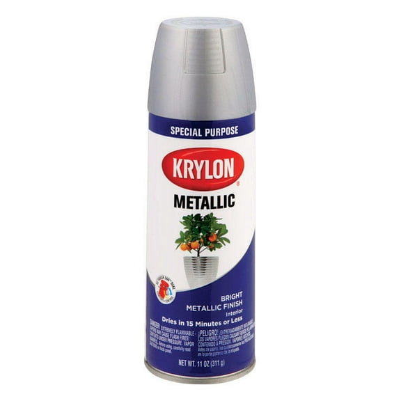 Krylon Metallic Spray Paint, Dull Aluminum, 12 Oz.