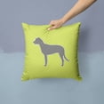 thumbnail image 2 of Carolines Treasures BB3803PW1414 Irish Wolfhound Checkerboard Green Fabric Decorative Pillow, 2 of 4