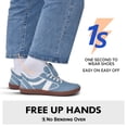 thumbnail image 4 of Barefoot Shoes Slip in Women Hands Free Wide Toe Box Slip on Ribbon Long Tongue Arch Support Walking Lace Sneakers for Plantar Fasciitis Orthopedic Zero Drop Gum Sole Minimalist Shoe, 4 of 6