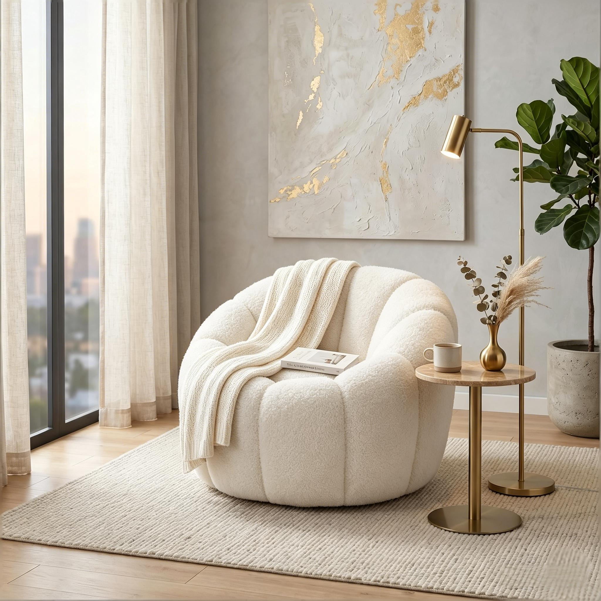 Howcool Bean Bag Sofa Chair with Armrests for Adults, High-Density Foam Lazy Sofa for Living Room Bedroom Reading