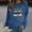 Blue, variant on Women Christmas Fashion Casual Print Round Neck Loose Long Capless Sweatshirt Sleeve