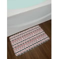 thumbnail image 2 of Nordic Bath Mat, Scandinavian Style Norwegian Ornamental Winter Motif Silhouettes Traditional, Plush Bathroom Decor Mat with Non Slip Backing, 29.5" X 17.5", Ruby Black White, by Ambesonne, 2 of 2