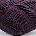 thumbnail image 2 of The HomeCentric Throw Pillow Cover With Zipper, Purple Shams, Textured Pintucks Solid Color Pillow Sham, Pack of 2, 24x24 inch (60x60 cm) Pillow Sham, Square Cotton Linen Pillow Shams, - Purple Pleats, 2 of 3
