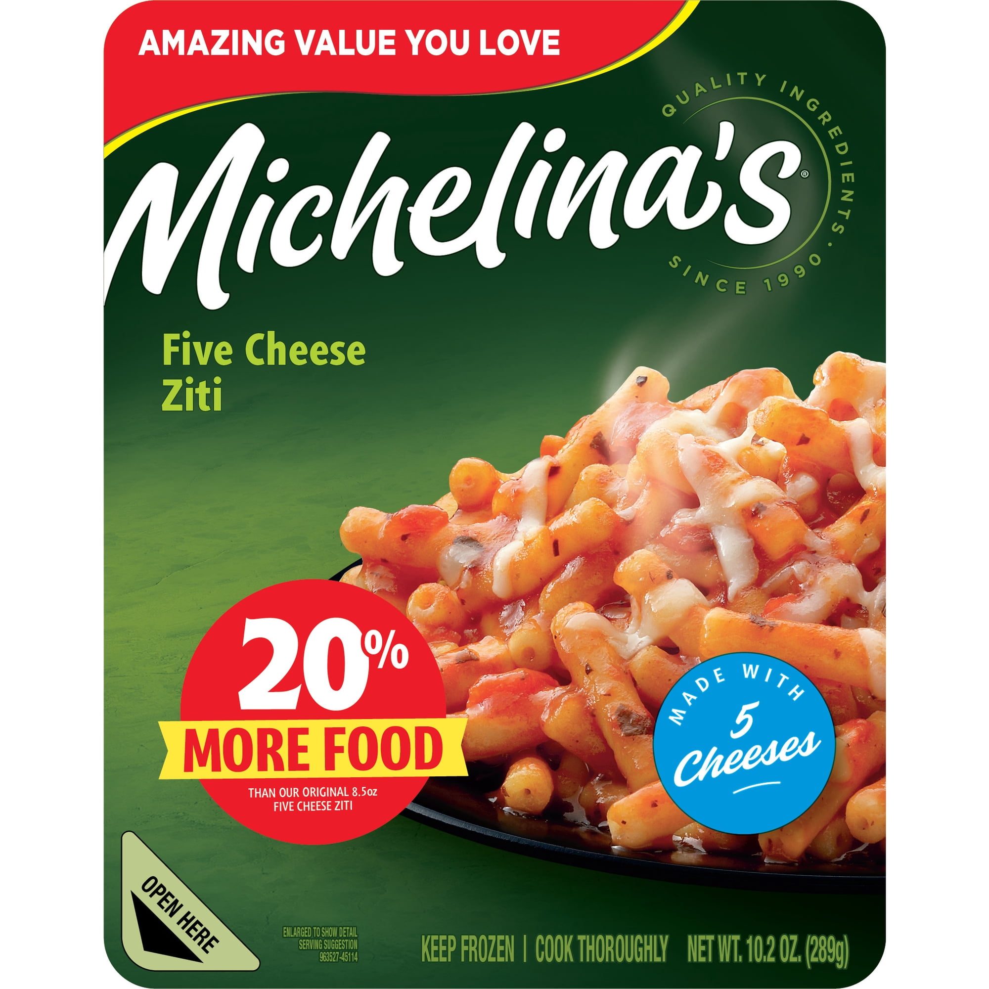 Michelina's Five Cheese Ziti Meal 10.2oz (Frozen Dinner)