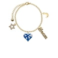 thumbnail image 2 of Delight Jewelry Silvertone Enamel Earth Heart Goldtone Dream Big Charm Bracelet, 7.5+2" Extender, 2 of 4