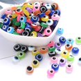 thumbnail image 4 of Cuentas de ojo redondas planas Cuentas de ojo Cuentas de joyería 300 piezas Cuentas de ojo redondas planas 6x8mm DIY Artesanía Cuentas, 4 of 8