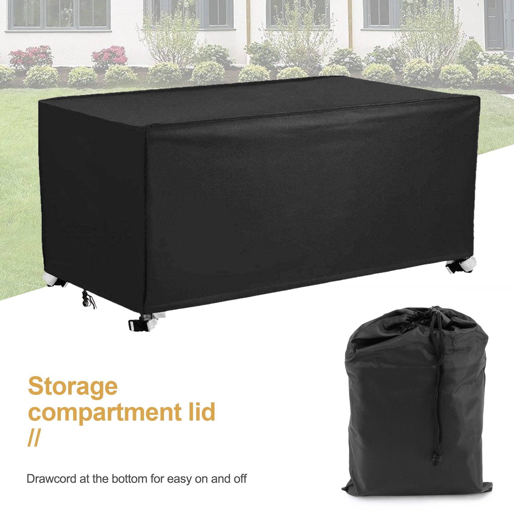 Outdoor Open Waterproof Rainproof Deck Box Cover Outdoor Storage Box Cover Terrace Deck Box