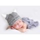thumbnail image 2 of Gorro de lana para bebé, bonito gorro para bebé, gorro para bebé hecho a mano, gorro de punto para niños, gorro de cuerno pequeño, 2 of 6