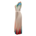 thumbnail image 4 of WTXUE Robes Maxi, Robes Décontractées à Manches Courtes en Ligne pour Femme Col Rond, Robe Décontractée Femme Printemps Été Robe Longue Abstraite Unie Maxi Femme, Orange Taille P, 4 of 6