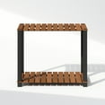 thumbnail image 4 of Furinno Turn-N-Tube 2-Tier Wood Slat Multipurpose Shelf Display Rack with Square Poles, Natural/Black, 4 of 6
