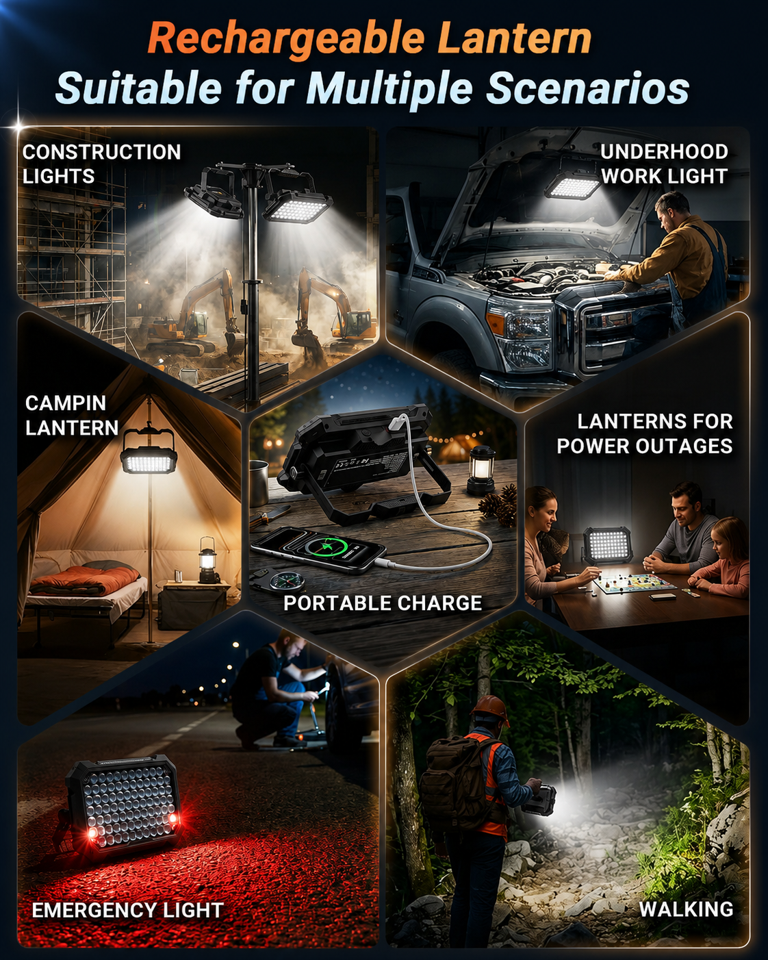COSJM Rechargeable LED Work Light, 10,000 Lumens, Magnetic photo 8