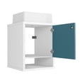 thumbnail image 4 of Liberty Wood Fltg. 18" Bathroom Vanity Sink & Shelf in White & Aqua Blue, 4 of 10