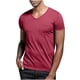 thumbnail image 1 of Blusas y camisas de manga corta con cuello en V para hombre, blusa informal de verano a la moda de color liso con bolsillos y manga corta con cuello en V para hombre, 1 of 7