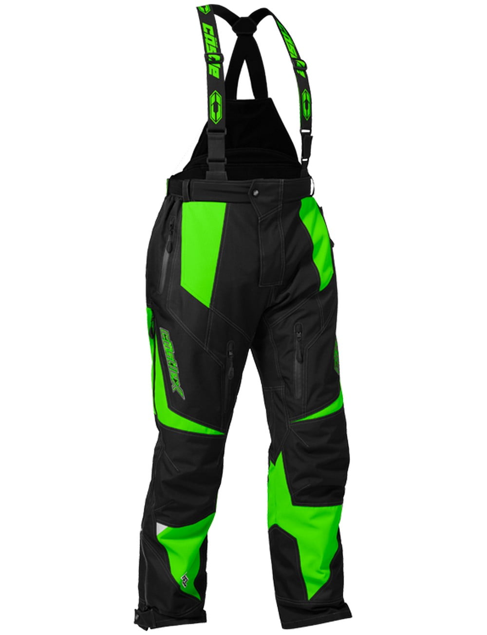 Castle X Fuel G6 Mens Snowmobile Bibs Green by Castle X Racewear