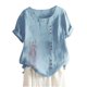 thumbnail image 5 of Camisetas de Manga Corta para Mujeres, Camiseta de Manga Corta Impresa Casual Hecha de 95% Poliéster 5% Spandex para Todas las Estaciones, Camisetas de Manga Corta para Mujeres, 5 of 6