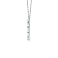 thumbnail image 2 of ANGARA Natural Emerald and Diamond Open Circle Eternity Pendant in 14K White Gold for Women (Size-2mm) | May Birthstone, Birthday, Anniversary, Jewelry Gift for Women | Natural Emerald Necklace, 2 of 9