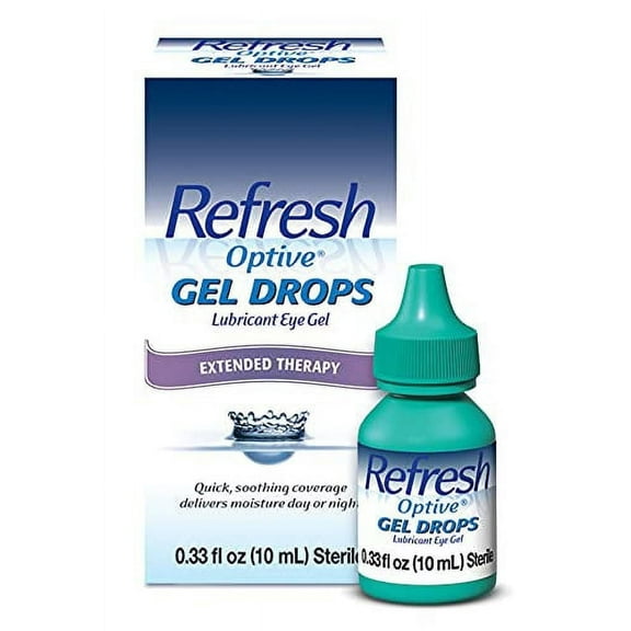 Refresh Optive Gel Drops Lubricant Eye Gel, 0.33 Fl Oz (Pack of 1) Sterile