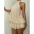 thumbnail image 3 of Women's Elegant Halter Tie Mini Dress Purple Summer Dress, 3 of 10