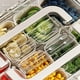 thumbnail image 2 of Recipiente para Refrigerios Con Tapa Y Asa  Bandeja Servir Dividida (con Cuchara Tenedor), 2 of 9