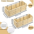 thumbnail image 3 of Juego de 2 cestas colgantes para baño, cestas montadas en la pared para organizar, contenedores de almacenamiento tejidos de plástico resistentes, cesta de pared de ratán, 3 of 4