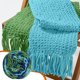 thumbnail image 3 of Bolas De Hilo De Algodón Ovillos de lana bicolor de algodón con leche de 80 m, 87 yardas de grosor, para tejer a crochet, mantas, pantuflas, bufandas, sombreros y chales (verde, 1 unidad) JASKFLY, 3 of 8