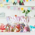 thumbnail image 3 of Olurrisa Cellophane Treat Bags,Iridescent Holographic Goodie Bags, Clear Cello Bags with Twist Ties for Birthday Party Favors, Valentines, Easter, Weddings, 3 of 7