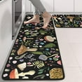 thumbnail image 2 of Kitchen Rugs Sets Of 2,Red Mushroom Flower Black Pattern Anti Fatigue Kitchen Mat Rugs Non Slip Washable,Decorative Kitchen Floor Mats for Kitchen,Sink,Laundry,17"x47"+17"x47", 2 of 5