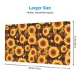 thumbnail image 2 of Rateoe Vintage Brown Plaid Sunflower Print Mouse Pad - Extended Large Gaming Mousepad,Non-Slip Stitched Edge,16x29.5 Inch, 2 of 8