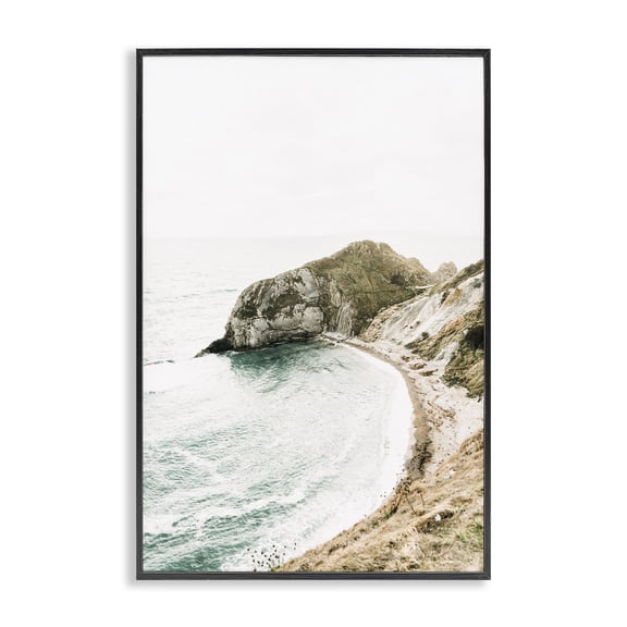 Stupell Industries Coastal California Cove Black Framed Giclee Art, design by Sisi and Seb, 18 x 12