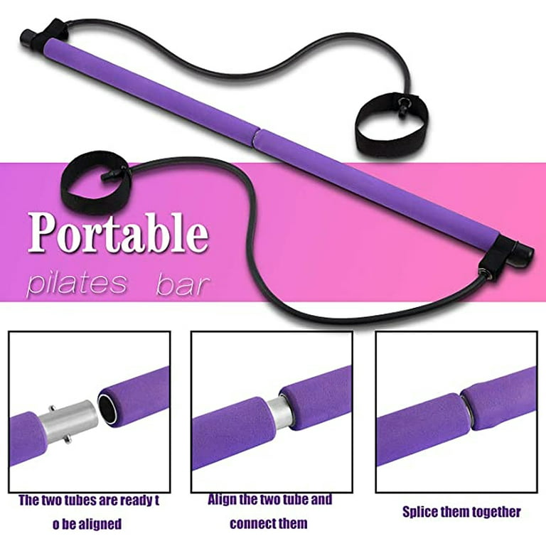 Portable Purple Pilates Stretching Sticks Kit Detachable - Temu Canada