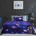 thumbnail image 3 of PiccoCasa Deep Pocket 3 Piece Bed Sheets Set, Soft Polyester Twin Sheets, Purple, 3 of 6