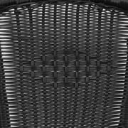 BizChair Lila Indoor/Outdoor Stacking Rattan Patio Chairs, Set of 2, Beige